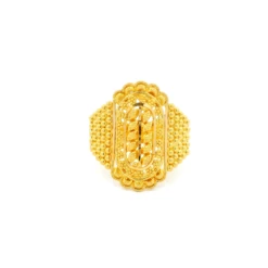22ct Yellow Gold Ladies Ring With Filigree Design – Elegant And Timeless | Size O 1/2