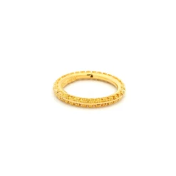 22ct Yellow Gold Filigree Design Ring With Comfort Fit Finish | Size O
