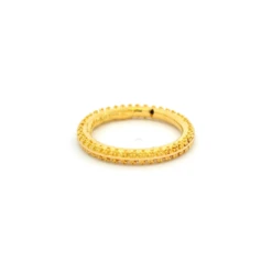 22ct Yellow Gold Filigree Work Ring With Comfort Fit Finish – Elegant & Stylish | Size O