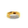 22ct Gold Set Of 3 Stacking Eternity Rings With Cubic Zirconia Stones