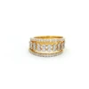 22ct Gold Ring And Band Set With Cubic Zirconia – Elegant & Timeless Duo | Size L