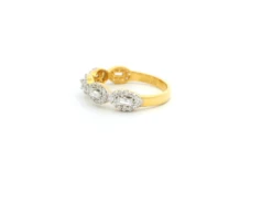 22ct Gold Ring With Dazzling Cubic Zirconia Stones | Size K½
