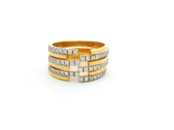 Set Of Three 22ct Gold Rings With Cubic Zirconia – Elegant & Versatile Jewellery | Size K