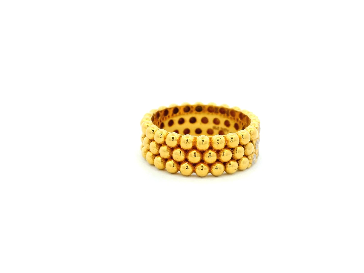 Elegant 22ct Gold Beaded Ring With Cubic Zirconia Stones | Size L Elegant 22ct Gold Beaded Ring With Cubic Zirconia Stones | Size L -Mathieu Blan Chard Soldes 1729162191740 0b12444a42240bd21fe0 01929a189b597bbd841a6153bb690122original