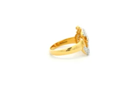 22ct Gold 'OM' Ring With Cubic Zirconia Stones | Size J½ -Mathieu Blan Chard Soldes 1729162705445 c762581674f30672467f 01929a2079477bbd841b2f89a29042fforiginal