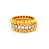 22ct Gold Stacking Eternity Cubic Zirconia Ring Set With 2 Plain Bands | Size N