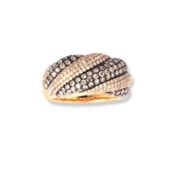 18ct Rose Gold Diamond Dress Ring ZHF03292 -Mathieu Blan Chard Soldes 18ct rose gold diamond dress ring 6