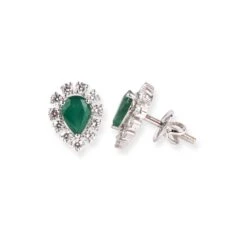 18ct White Gold With Diamond And Emerald Pendant Suite -Mathieu Blan Chard Soldes 18ct white gold diamond and emerald pendant suite C 7048 MCS7695 MCS7696 5