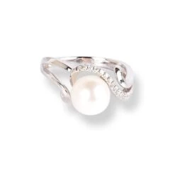 18ct White Gold Diamond & Cultured Pearl Ring LR-6647 2 18ct White Gold Diamond & Cultured Pearl Ring LR-6647 -Mathieu Blan Chard Soldes 18ct white gold diamond cultured pearl ring 4