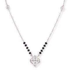 18ct White Gold Mangal Sutra With Ring Clasp