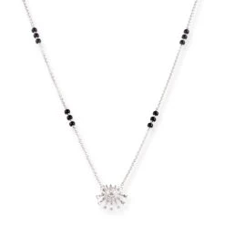 18ct White Gold Diamond Mangal Sutra With Ring Clasp