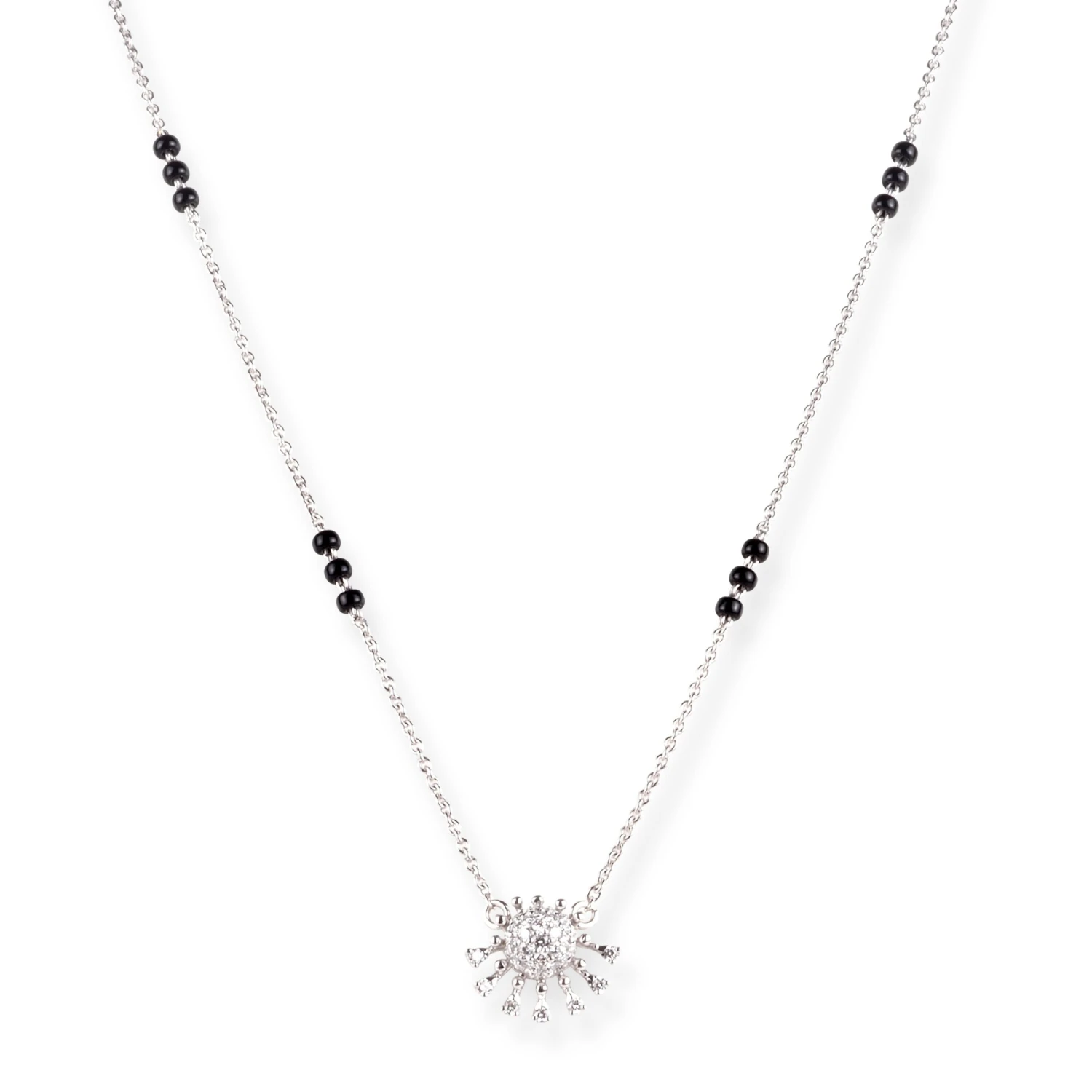 18ct White Gold Diamond Mangal Sutra with Ring Clasp 18ct White Gold Diamond Mangal Sutra With Ring Clasp -Mathieu Blan Chard Soldes 18ct white gold diamond mangal sutra with bolt ring clasp MCS7701 scaled