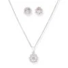 18ct White Gold With Diamonds Pendant Suite