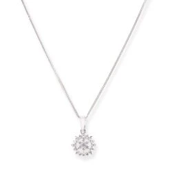 18ct White Gold With Diamonds Pendant Suite -Mathieu Blan Chard Soldes 18ct white gold diamond pendant suite C 7048 MCS7697 MCS7698 4