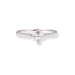 18ct White Gold Diamond Ring LR-7014