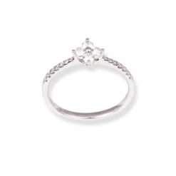 18ct White Gold Diamond Ring LR-7014 -Mathieu Blan Chard Soldes 18ct white gold diamond ring a 3