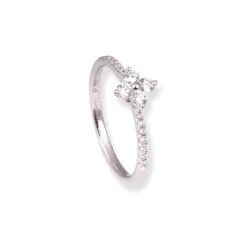 18ct White Gold Diamond Ring LR-7014 -Mathieu Blan Chard Soldes 18ct white gold diamond ring a 4