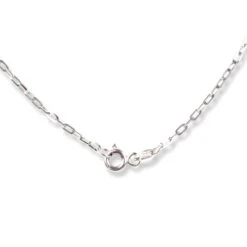 18ct White Gold Set With Cubic Zirconia Stones P-4469 -Mathieu Blan Chard Soldes 18ct white gold set with cubic zirconia stones pendant chain stud earrings 13