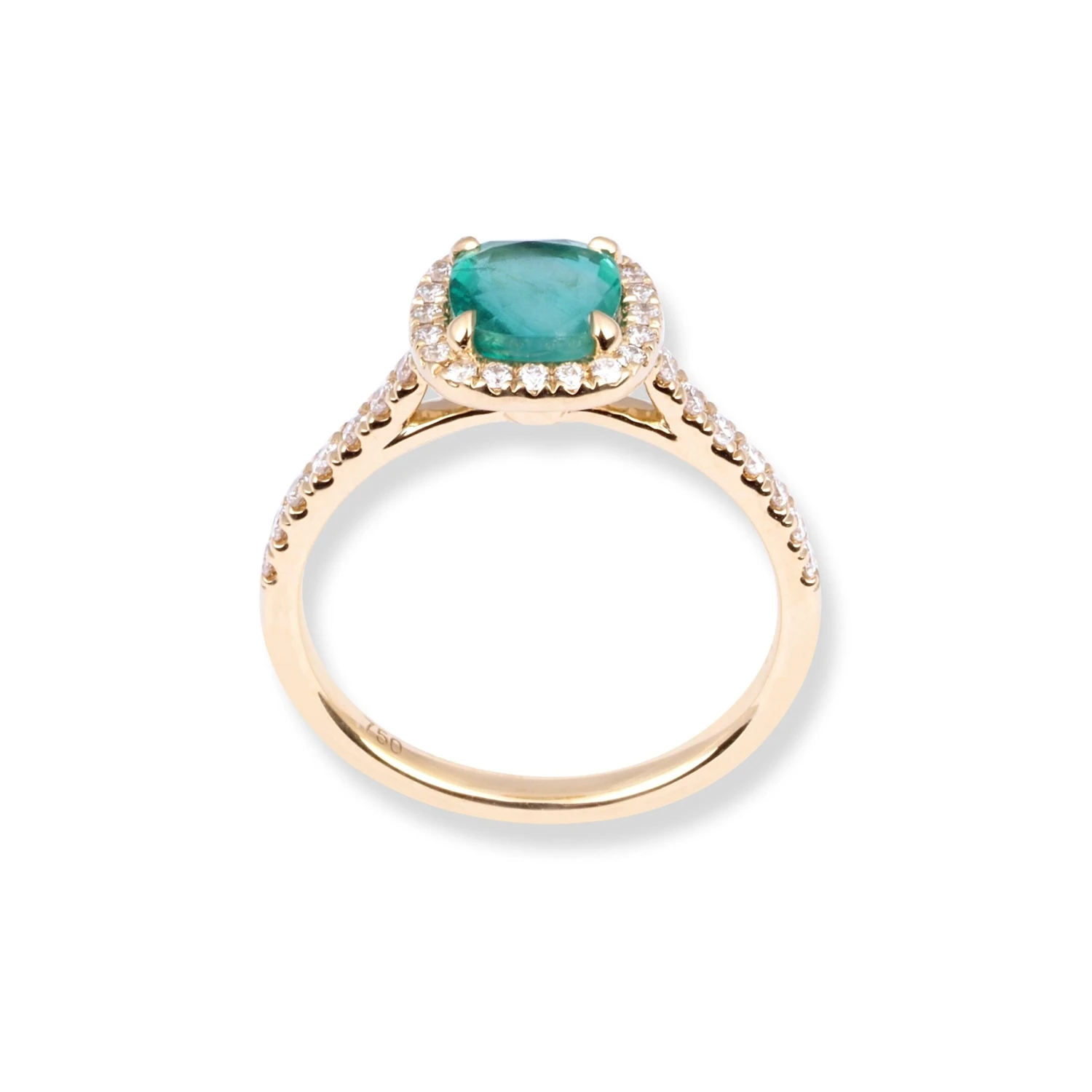 18ct Yellow Gold Diamond & Emerald Ring LR-7026 18ct Yellow Gold Diamond & Emerald Ring LR-7026 -Mathieu Blan Chard Soldes 18ct yellow gold diamond emerald ring 2 scaled
