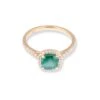18ct Yellow Gold Diamond & Emerald Ring LR-7026
