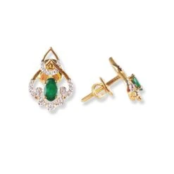 18ct Yellow Gold Diamond & Emerald Set (Pendant + Chain + Earrings) MCS6243/4 3 18ct Yellow Gold Diamond & Emerald Set (Pendant + Chain + Earrings) MCS6243/4 -Mathieu Blan Chard Soldes 18ct yellow gold diamond emerald set pendant chain earrings 5