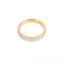 18ct Yellow Gold Diamond Half-Eternity Band LR-6678 -Mathieu Blan Chard Soldes 18ct yellow gold diamond half eternity band 8