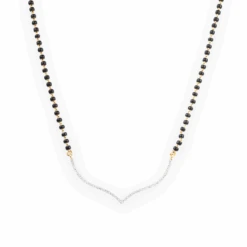 18ct Yellow Gold Diamond Mangal Sutra With Hook Clasp MCS4343