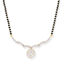 18ct Yellow Gold Diamond Reversible Mangal Sutra With Hook Clasp -Mathieu Blan Chard Soldes 18ct yellow gold diamond mangal sutra with hook clasp MCS6905 3