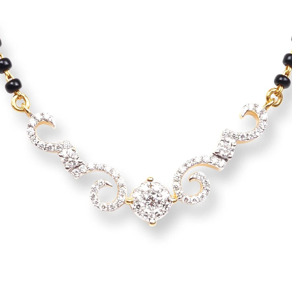 18ct Yellow Gold Diamond Mangal Sutra with Hook Clasp MCS3637 18ct Yellow Gold Diamond Mangal Sutra With Hook Clasp MCS3637 -Mathieu Blan Chard Soldes 18ct yellow gold diamond mangal sutra with hook clasp 2