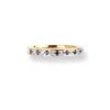 18ct Yellow Gold Diamond & Sapphire Half-Eternity Band LR-6674