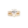 18ct Yellow Gold Laboratory Grown Diamond Engagement Ring And Wedding Band Suite | Size I