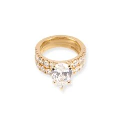 18ct Yellow Gold Laboratory Grown Diamond Engagement Ring And Wedding Band Suite | Size I -Mathieu Blan Chard Soldes 18ct yellow gold laboratory grown diamond engagement ring and wedding band set LR 8656 4