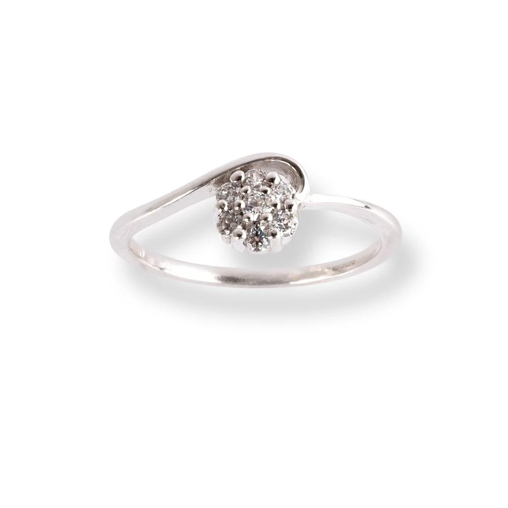 18ct White Gold Diamond Ring with Flower Design LR-6664 18ct White Gold Diamond Ring With Flower Design LR-6664 -Mathieu Blan Chard Soldes 18ctWhiteGoldDiamondRingwithFlowerDesign 2