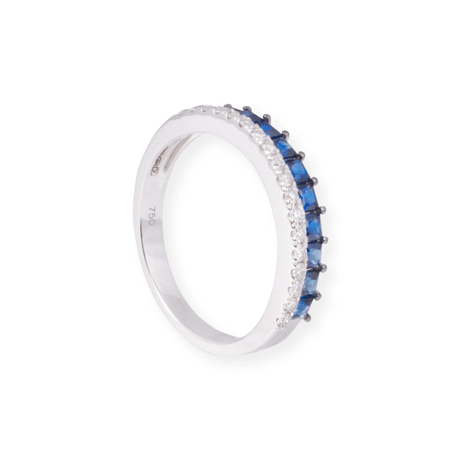 18ct White Gold Diamond & Blue Sapphire Band Ring LR-7033 18ct White Gold Diamond & Blue Sapphire Band Ring LR-7033 -Mathieu Blan Chard Soldes 18ctWhiteGoldDiamond BlueSapphireBandRingLR 7033 3 scaled