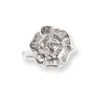 18ct White Gold Diamonds Ring With Flower Design LR-6663