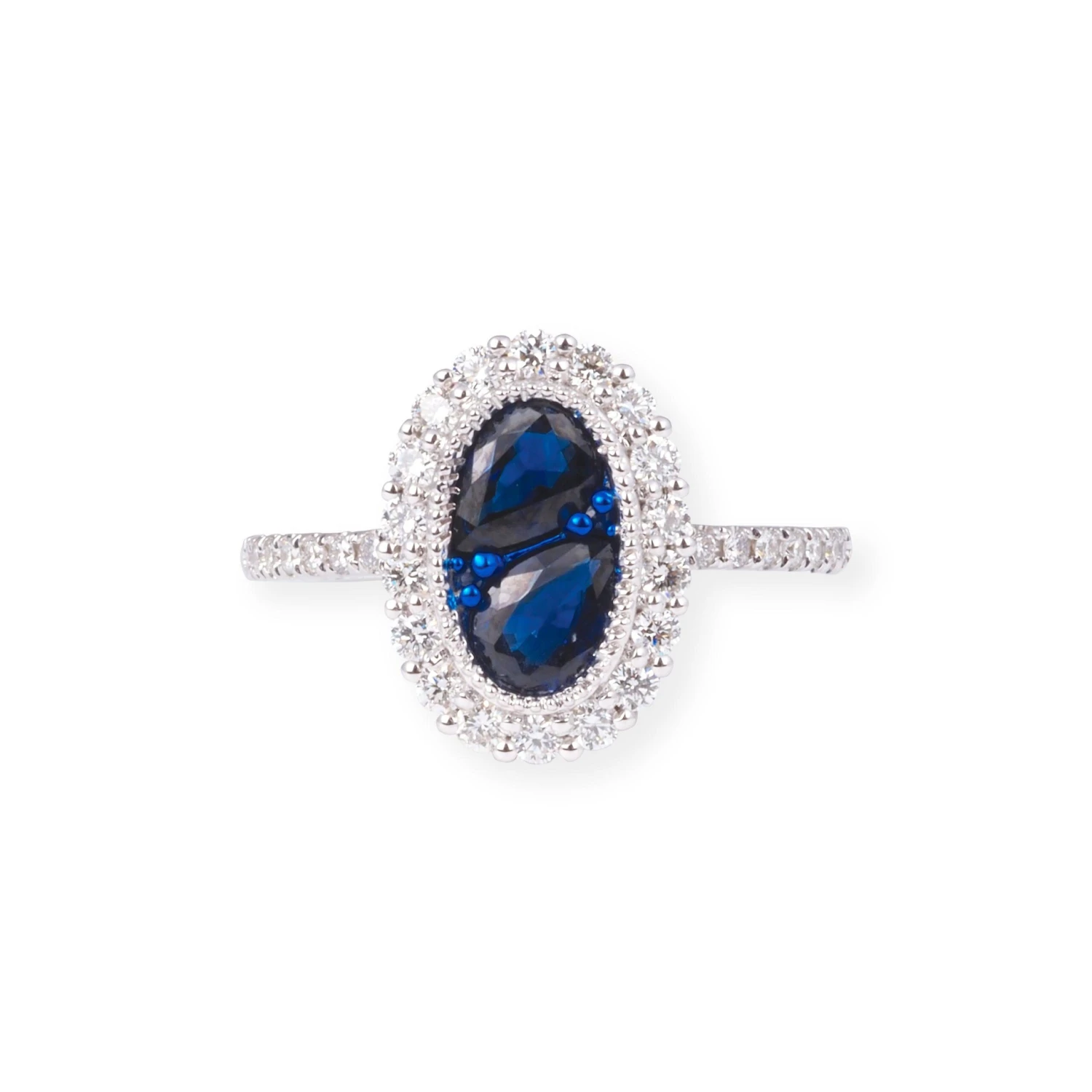 18ct White Gold Oval Shaped Diamond & Blue Sapphire Ring LR-7044 18ct White Gold Oval Shaped Diamond & Blue Sapphire Ring LR-7044 -Mathieu Blan Chard Soldes 18ctWhiteGoldOvalShapedDiamond BlueSapphireRingLR 7044 scaled