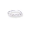 18ct White Gold Round Brilliant Cut Rub-over Set Half-Eternity Diamond Band LR-6714