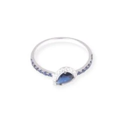 18ct White Gold And Blue Sapphire Ring LR-7039 3 18ct White Gold And Blue Sapphire Ring LR-7039 -Mathieu Blan Chard Soldes 18ctWhiteGoldandBlueSapphireRingLR 7039 1