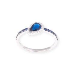 18ct White Gold And Blue Sapphire Ring LR-7039 2 18ct White Gold And Blue Sapphire Ring LR-7039 -Mathieu Blan Chard Soldes 18ctWhiteGoldandBlueSapphireRingLR 7039 2