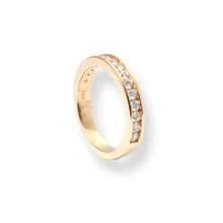 18ct Yellow Gold Channel Set Diamond Half-Eternity Band LR-6712 -Mathieu Blan Chard Soldes 18ctYellowGoldChannelSetDiamondHalf EternityBandLR 6712 3