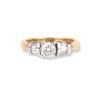 18ct Yellow Gold Diamond Ring With Rhodium Plating LR-1031