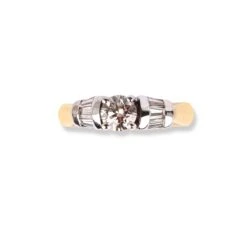 18ct Yellow Gold Diamond Ring With Rhodium Plating LR-1031 -Mathieu Blan Chard Soldes 18ctYellowGoldDiamondRingwithRhodiumPlating 3