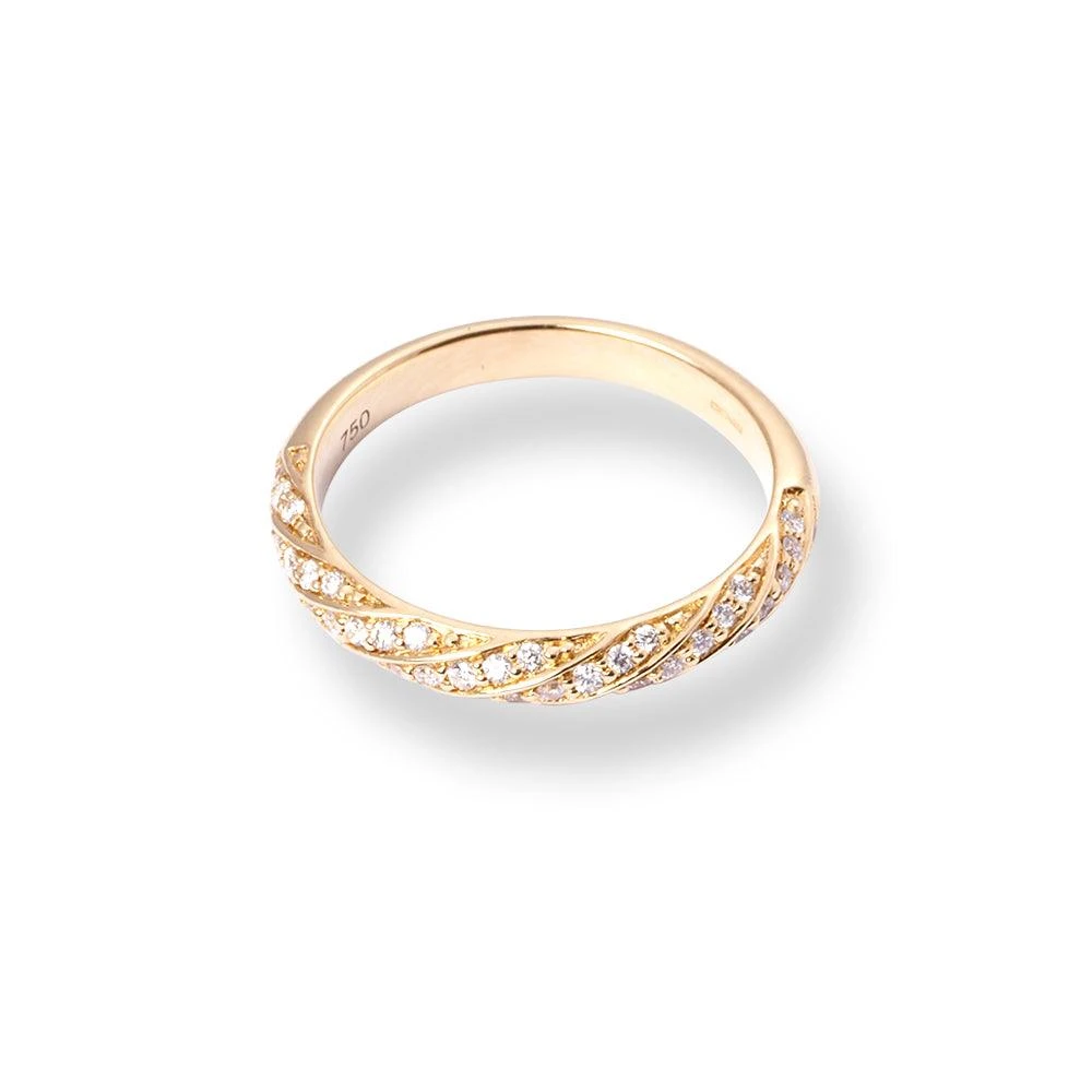 18ct Yellow Gold Diamond Twist Design Half-Eternity Band LR-6711 18ct Yellow Gold Diamond Twist Design Half-Eternity Band LR-6711 -Mathieu Blan Chard Soldes 18ctYellowGoldDiamondTwistDesignHalf EternityBandLR 6711 1