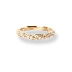 18ct Yellow Gold Diamond Twist Design Half-Eternity Band LR-6711 2 18ct Yellow Gold Diamond Twist Design Half-Eternity Band LR-6711 -Mathieu Blan Chard Soldes 18ctYellowGoldDiamondTwistDesignHalf EternityBandLR 6711 2