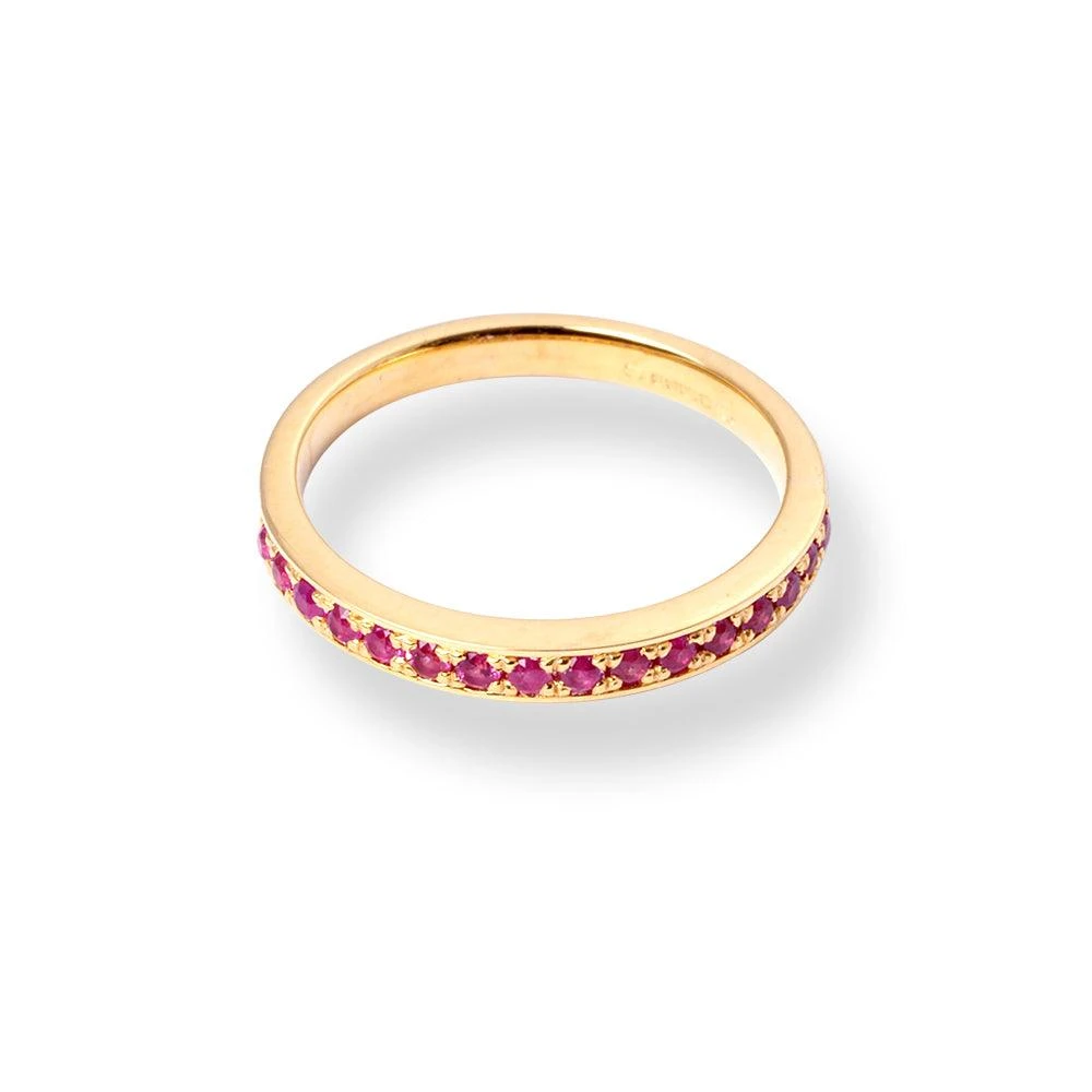 18ct Yellow Gold Ruby Half-Eternity Band LR-6694 18ct Yellow Gold Ruby Half-Eternity Band LR-6694 -Mathieu Blan Chard Soldes 18ctYellowGoldRubyHalf EternityBandLR 6694 1