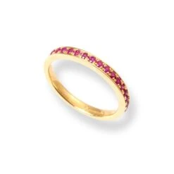 18ct Yellow Gold Ruby Half-Eternity Band LR-6694 2 18ct Yellow Gold Ruby Half-Eternity Band LR-6694 -Mathieu Blan Chard Soldes 18ctYellowGoldRubyHalf EternityBandLR 6694 2