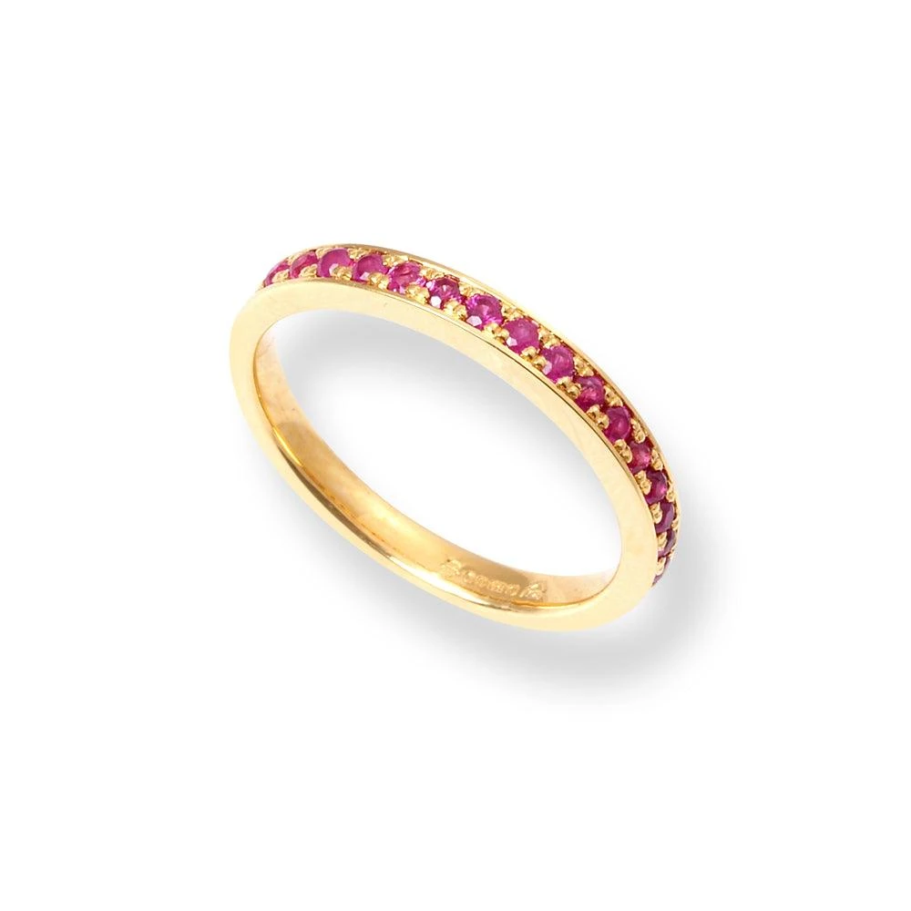 18ct Yellow Gold Ruby Half-Eternity Band LR-6694 18ct Yellow Gold Ruby Half-Eternity Band LR-6694 -Mathieu Blan Chard Soldes 18ctYellowGoldRubyHalf EternityBandLR 6694 2