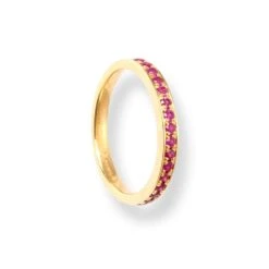 18ct Yellow Gold Ruby Half-Eternity Band LR-6694 3 18ct Yellow Gold Ruby Half-Eternity Band LR-6694 -Mathieu Blan Chard Soldes 18ctYellowGoldRubyHalf EternityBandLR 6694 3