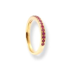 18ct Yellow Gold Ruby Half-Eternity Band LR-6694 4 18ct Yellow Gold Ruby Half-Eternity Band LR-6694 -Mathieu Blan Chard Soldes 18ctYellowGoldRubyHalf EternityBandLR 6694 4