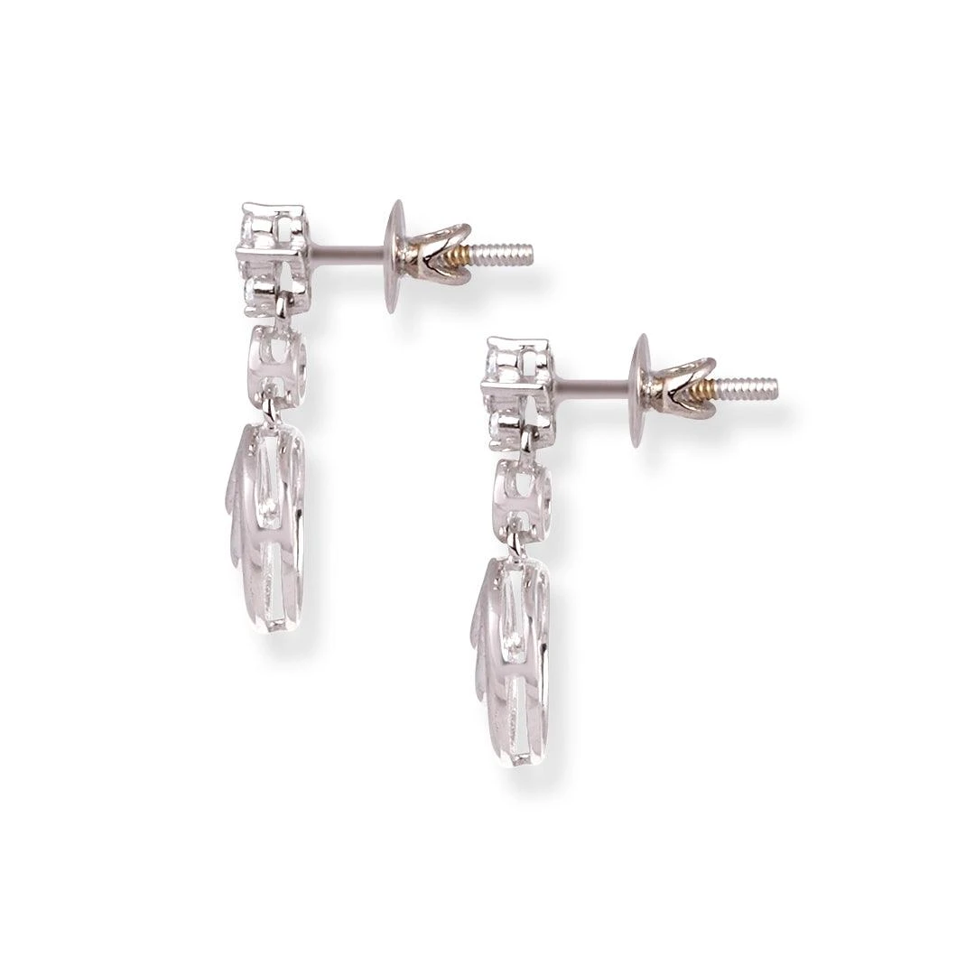 18ct White Gold Necklace & Earrings Set with Concentric Circle Design and Cubic Zirconia Accents 18ct White Gold Necklace & Earrings Set With Concentric Circle Design And Cubic Zirconia Accents -Mathieu Blan Chard Soldes 18ct White Gold Necklace Earrings Set with Concentric Circle Design and Cubic Zirconia Accents 2